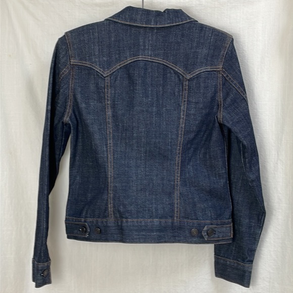 Vintage GAP Stretch Jean Jacket NWOT dark wash - Picture 3 of 16